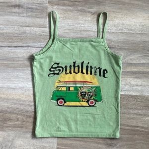 Band Sublime VW van Volkswagen bus tank top shirt green